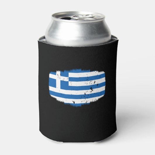 Griekse vlag blikjeskoeler (Blikje Voorkant)