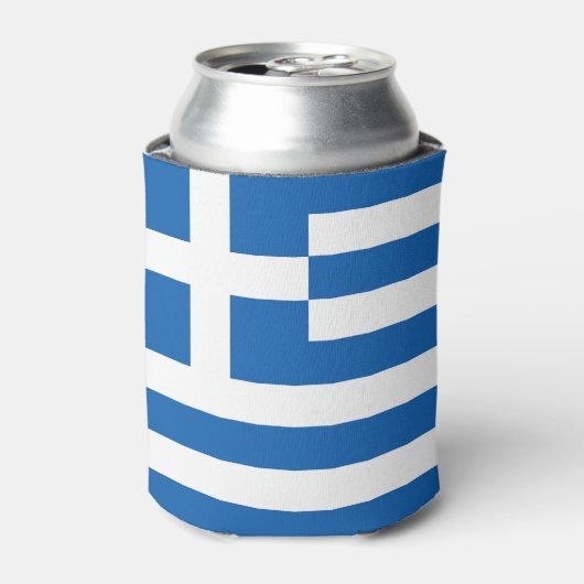 Griekse vlag blikjeskoeler (Blikje Voorkant)