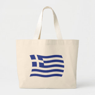Griekse Vlag Boodschappentas Grote Tote Bag