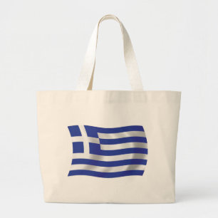 Griekse Vlag Boodschappentas Grote Tote Bag