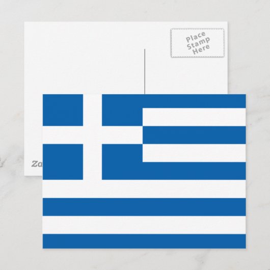 Griekse vlag briefkaart (Voorkant / Achterkant)