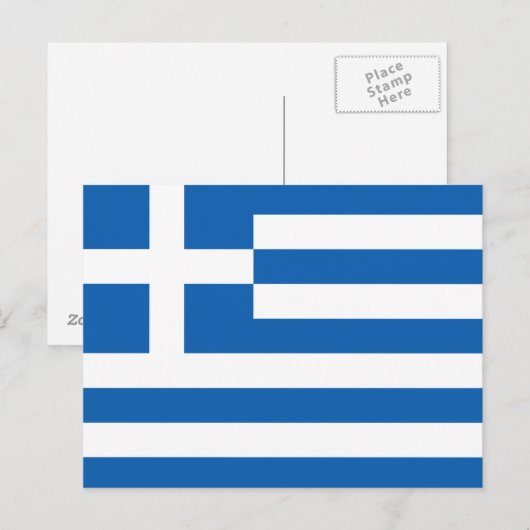 Griekse vlag briefkaart (Voorkant / Achterkant)