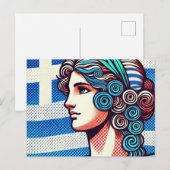 Griekse vlag briefkaart (Voorkant / Achterkant)