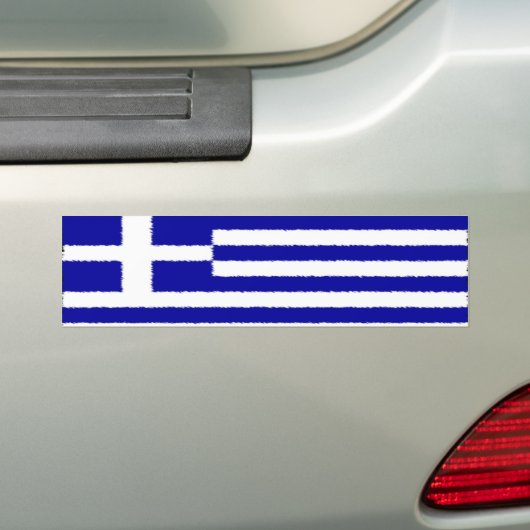 Griekse vlag bumpersticker (Op auto)