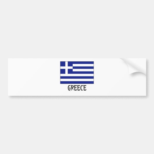 Griekse vlag bumpersticker (Voorkant)