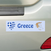 Griekse vlag — Bumpersticker (Op auto)