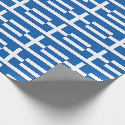 Griekse vlag cadeaupapier (Hoek)