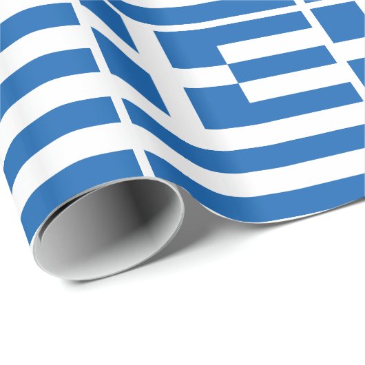 Griekse vlag cadeaupapier (Rol Hoek)