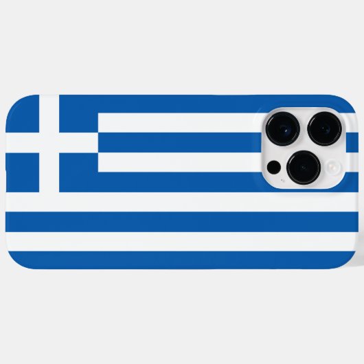 Griekse vlag Case-Mate iPhone case (Achterkant (horizontaal))