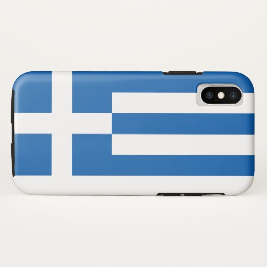 Griekse vlag Case-Mate iPhone case (Achterkant (horizontaal))