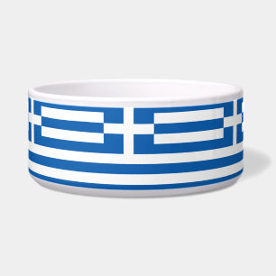 Griekse vlag Ceramic Pet Bowl (honden/katten) Voerbakje