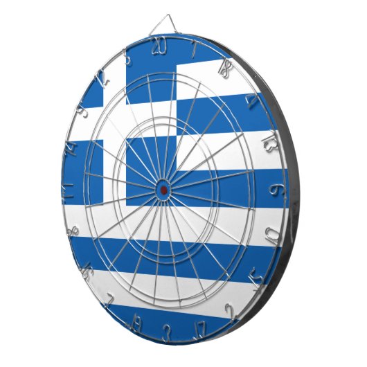 Griekse vlag dartbord (Voorkant Rechts)