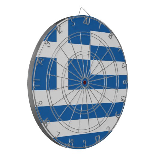 Griekse vlag dartbord (Voorkant Links)