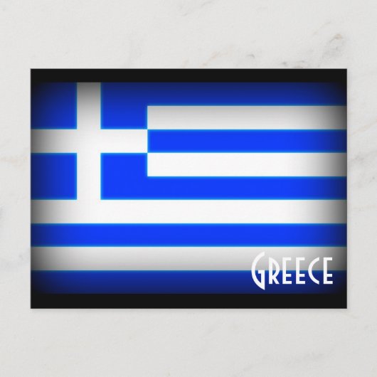 Griekse Vlag Donker Briefkaart (Voorkant)