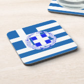 Griekse vlag drankjes onderzetter (Linkerzijde)