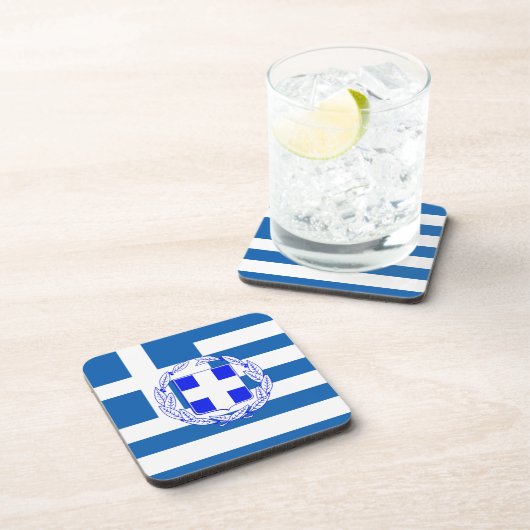 Griekse vlag drankjes onderzetter (Rechterzijde)