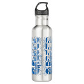 Griekse vlag: een prachtig patriottisch waterfles  (Voorkant)