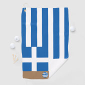 Griekse vlag en Griekenland monogant Golf Towel Golfhanddoek (Insitu)