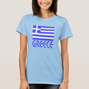 Griekse vlag en Griekse vrouwen  T-shirt