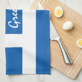 Griekse vlag en hart - Griekse supporters voor spo Theedoek (Quarter Fold)