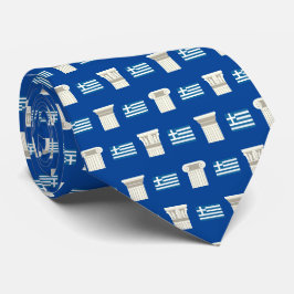 Griekse vlag en oude Griekse zusterhoofdsteden Stropdas