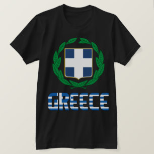 Griekse vlag en wapenschild t-shirt