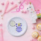 Griekse vlag engel praten blond gepersonaliseerd papieren bordje (Feest)