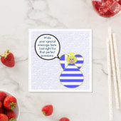 Griekse vlag engel praten blond gepersonaliseerd servet (Insitu)