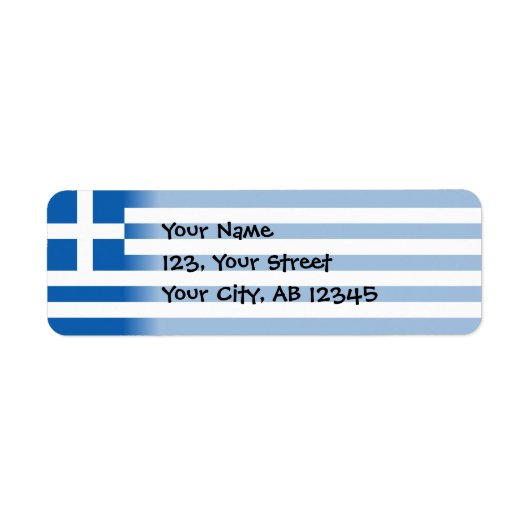 Griekse vlag etiket (Voorkant)
