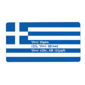 Griekse vlag etiket (Voorkant)