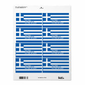 Griekse vlag etiket (Full Sheet)