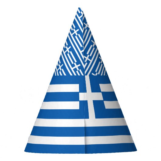 Griekse vlag feesthoedjes (Achterkant)