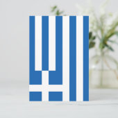 Griekse vlag Flat Bedankt kaart (Staand voorkant)