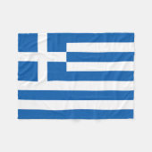 Griekse vlag fleece deken (Voorkant (Horizontaal))