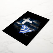 Griekse vlag folie uitnodiging (Gedraaid)