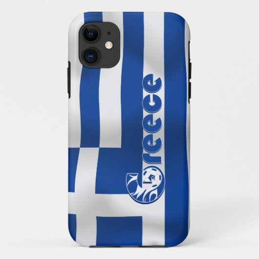 Griekse vlag Football Case-Mate iPhone Case (Achterkant)