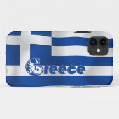 Griekse vlag Football Case-Mate iPhone Case (Achterkant (horizontaal))