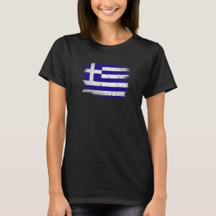 Griekse Vlag Football Vintage Hellenistische Voetb T-shirt