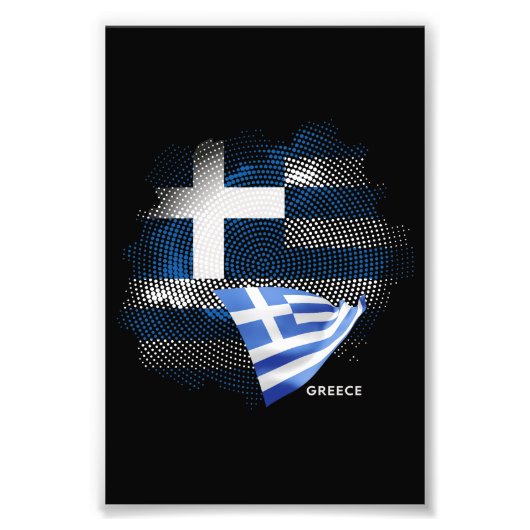 Griekse vlag foto afdruk (Voorkant)