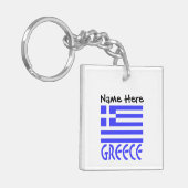 Griekse vlag gepersonaliseerd sleutelhanger (Voorkant Links)