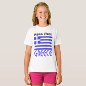 Griekse vlag gepersonaliseerd t-shirt (Voorkant volledig)