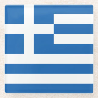 Griekse vlag glazen onderzetter