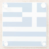 Griekse vlag glazen onderzetter (Achterkant)