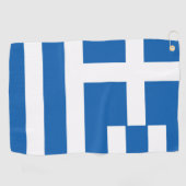 Griekse vlag golfhanddoek (Horizontaal)