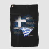 Griekse vlag golfhanddoek (Voorkant)