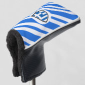 Griekse vlag golfheadcover (3/4 voorkant)