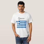 Griekse vlag Griekenland Aangepaste naam T-shirt (Voorkant volledig)