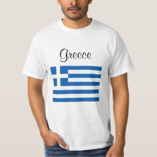 Griekse vlag Griekenland Aangepaste naam T-shirt