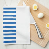 Griekse Vlag Griekenland Blauw Wit 4Eleni Keuken H Theedoek (Quarter Fold)