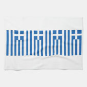 Griekse Vlag Griekenland Blauw Wit 4Eleni Keuken H Theedoek (Horizontaal)